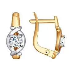 Серьги с английским замком из золота 027569