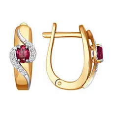 Серьги с английским замком из золота 4020361