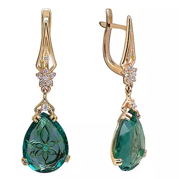 Серьги с английским замком из золота 2-1293-КзФ