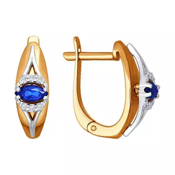 Серьги с английским замком из золота 2020775