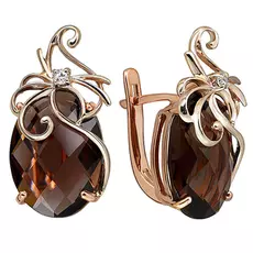 Серьги с английским замком из золота 2-1014-РтФ