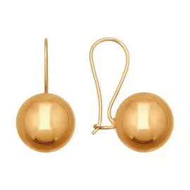 Серьги с английским замком из золота 026788