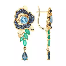 Серьги с английским замком из золота 725825