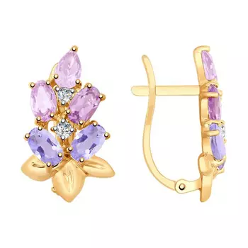 Серьги с английским замком из золота 725695