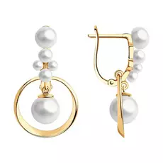 Серьги с английским замком из золота 792211