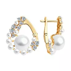 Серьги с английским замком из золота 792216