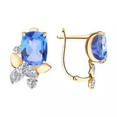 Серьги с английским замком из золота 726987