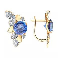 Серьги с английским замком из золота 726986