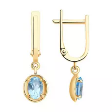 Серьги с английским замком из золота 727190