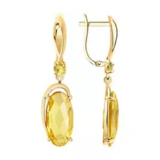 Серьги с английским замком из золота 727034