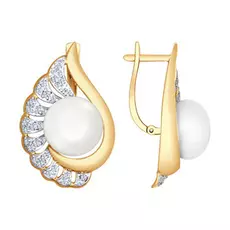 Серьги с английским замком из золота 792062