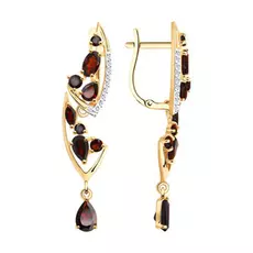 Серьги с английским замком из золота 727155