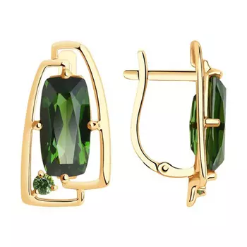 Серьги с английским замком из золота 727173