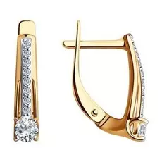 Серьги с английским замком из золота 81020515