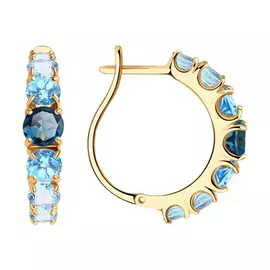 Серьги с английским замком из золота 727146