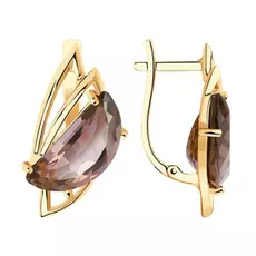 Серьги с английским замком из золота 727064