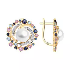 Серьги с английским замком из золота 792232