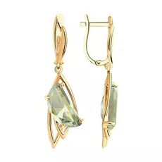 Серьги с английским замком из золота 727133