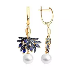 Серьги с английским замком из золота 792198