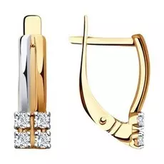 Серьги с английским замком из золота 81020415