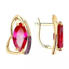 Серьги с английским замком из золота 727002