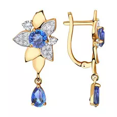 Серьги с английским замком из золота 727010