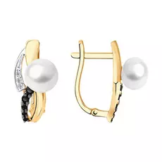 Серьги с английским замком из золота 792176