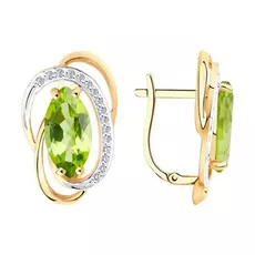 Серьги с английским замком из золота 727202