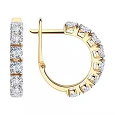 Серьги с английским замком из золота 81020450