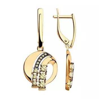 Серьги с английским замком из золота 81020437