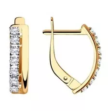 Серьги с английским замком из золота 81020430