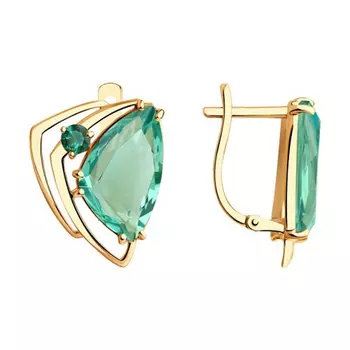 Серьги с английским замком из золота 726205