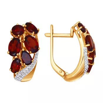 Серьги с английским замком из золота 723788