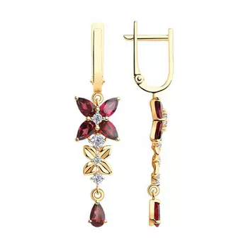 Серьги с английским замком из золота 725992