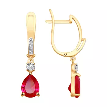 Серьги с английским замком из золота 725501