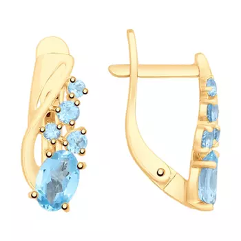 Серьги с английским замком из золота 725471