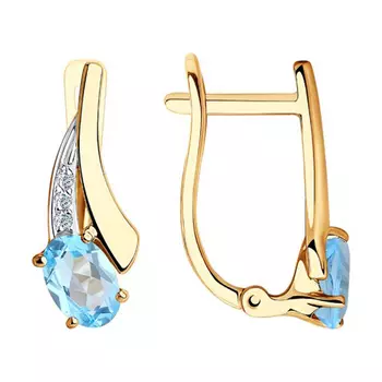 Серьги с английским замком из золота 725999