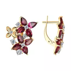 Серьги с английским замком из золота 725994