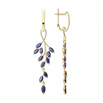 Серьги с английским замком из золота 726161