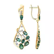 Серьги с английским замком из золота 726159