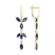 Серьги с английским замком из золота 726163