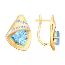 Серьги с английским замком из золота 725562