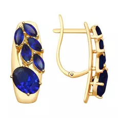 Серьги с английским замком из золота 725554