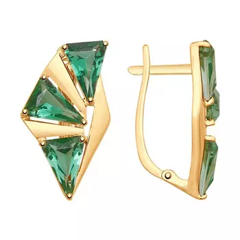 Серьги с английским замком из золота 725560