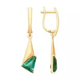 Серьги с английским замком из золота 725559