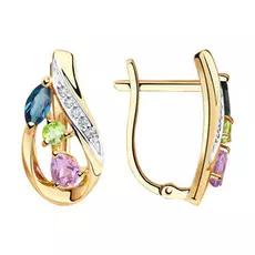 Серьги с английским замком из золота 725929