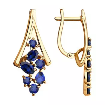 Серьги с английским замком из золота 726856