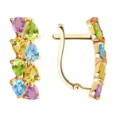 Серьги с английским замком из золота 726864