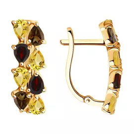 Серьги с английским замком из золота 726865