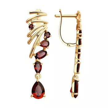 Серьги с английским замком из золота 726866